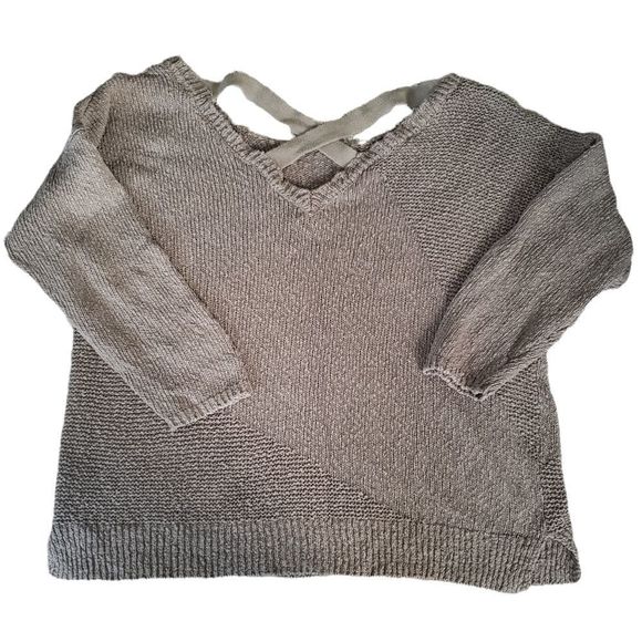 Dkny Jeans Green Beige Sweater Medium - Picture 2 of 5